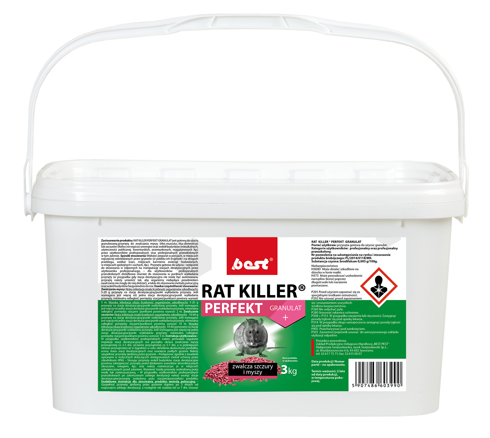 RAT KILLER PERFEKT GRANULAT+ 3 kg